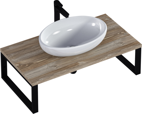 Столешница с раковиной 1MarKa Grunge Loft 90 дуб намибия