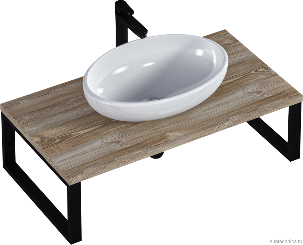 Столешница с раковиной 1MarKa Grunge Loft 90 дуб намибия