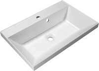 Тумба с раковиной СаНта Юпитер 70 напольная, 2 ящика, белый глянец