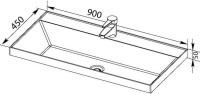 Мебель для ванной комнаты Aquanet Гласс 90
