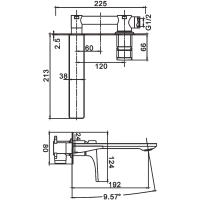 Смеситель для раковины BELZ B14709 С ВНУТРЕННЕЙ ЧАСТЬЮ, хром