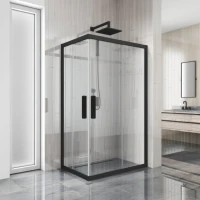 Душевой уголок Kubele DE019 RC-CLN-BLMT 120х90 см, профиль матовый черный