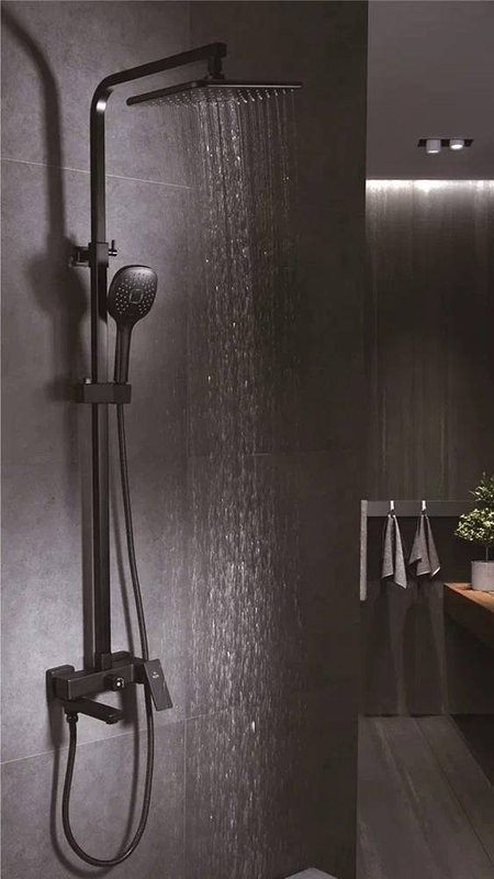 Душевая стойка Rose R2836H черная