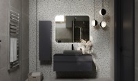 Мебель для ванной комнаты Raval Decent 100 антрацит, раковина 3050-112