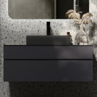 Мебель для ванной комнаты Raval Decent 100 антрацит, раковина 3050-112