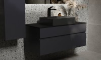 Мебель для ванной комнаты Raval Decent 100 антрацит, раковина 3050-112
