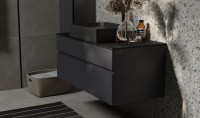 Мебель для ванной комнаты Raval Decent 100 антрацит, раковина 3050-112