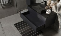 Мебель для ванной комнаты Raval Decent 100 антрацит, раковина 3050-112
