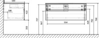 Мебель для ванной комнаты Raval Decent 100 антрацит, раковина 3050-112