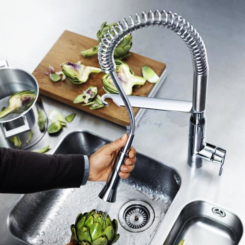 Комплект Мойка Omoikiri Amadare 55-IN + Смеситель Grohe K7 32950000 с гибким изливом