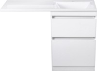 Тумба с раковиной Style Line Даллас 120 Люкс Plus напольная, белая, эмаль R