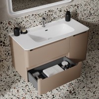 Мебель для ванной комнаты IDDIS Edifice 100 подвесная, капучино, раковина 0101000i28
