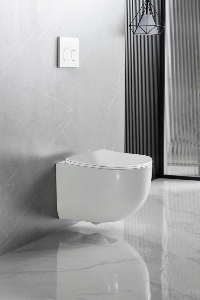 Унитаз подвесной Vincea Tornado Globo VT1-52T цвет белый, ультратонкое soft-close сиденье