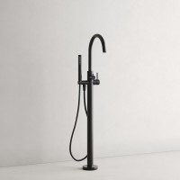 Смеситель для ванны напольный Sancos Etna, черный матовый, SC9009MB