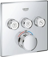 Термостатический смеситель встраиваемый Grohe Grohtherm SmartControl 29126000 С ВНУТРЕННЕЙ ЧАСТЬЮ, хром