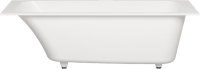 Ванна из искусственного камня Salini Orlanda Kit S-Sense 170x80 см, встраиваемая, матовая белая, на ножках, со сливом-переливом, с донным клапаном