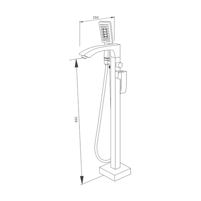 Смеситель для ванны напольный Raglo R01.33, хром