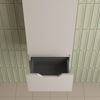 Шкаф-пенал для ванной Style Line Остин 36 подвесной, крем эмаль plus