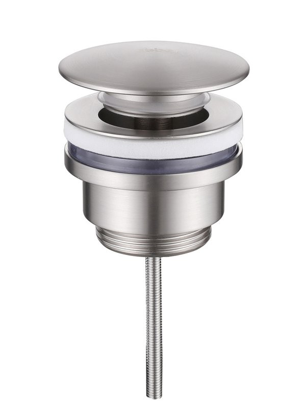 Донный клапан для раковины Abber AF0012SP без перелива, сатин