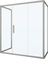 Душевой уголок Kubele DE019 R3U-CLN-MT 140х90 см, профиль матовый хром