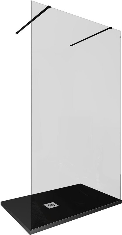 Душевая перегородка Allen Brau Infinity 2 3.21046.BBA.T 120 см, профиль черный браш, стекло тонированное