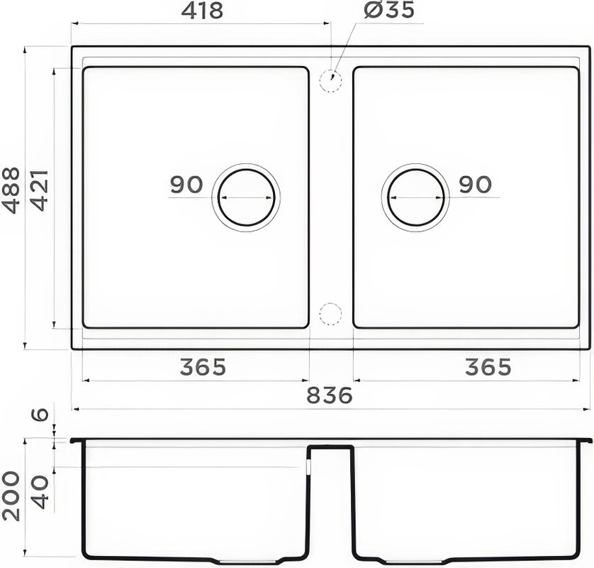 Комплект Мойка кухонная Omoikiri Kitagawa 83-2-U-WH белая + Смеситель Haiba HB858-8 белый
