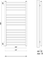 Полотенцесушитель электрический Lemark Ursus П16 50x110, хром