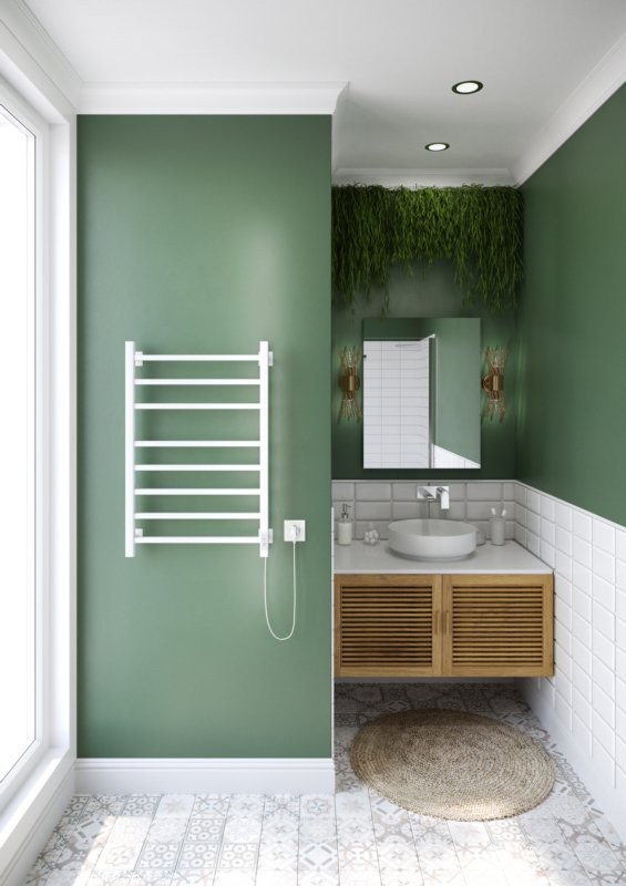 Полотенцесушитель электрический Ника Step-2 80/40 белый матовый, R