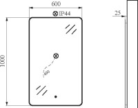 Зеркало Black&White 945.MR600 с подсветкой и антизапотевателем