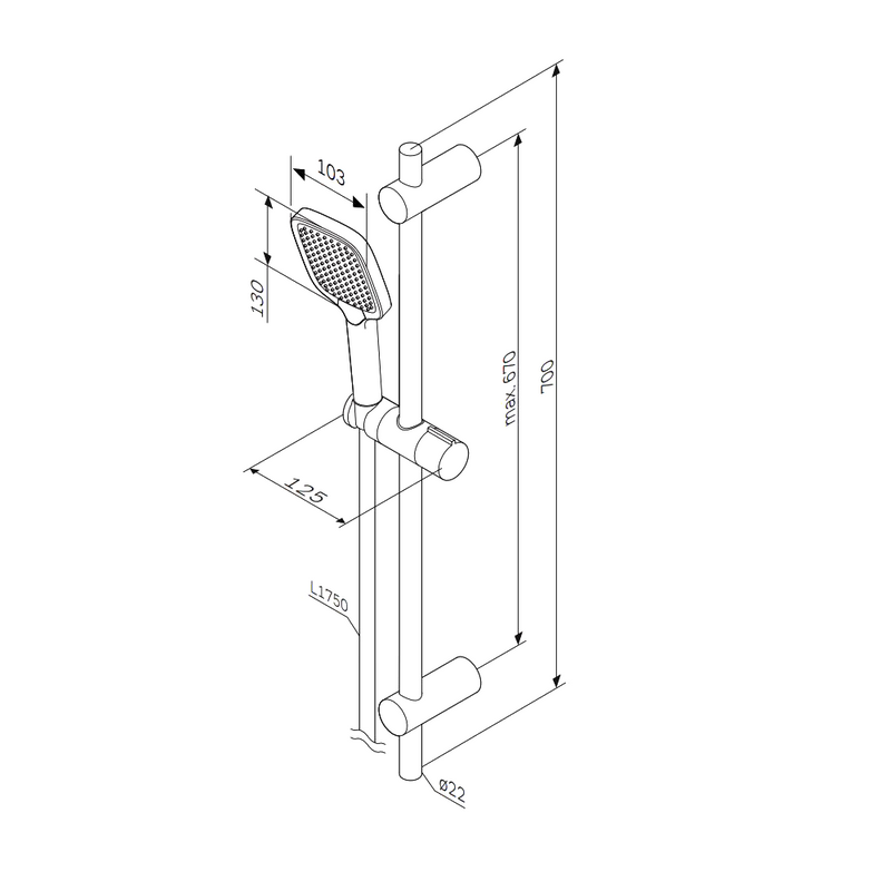 Душевой гарнитур AM.PM Func F018F000 хром