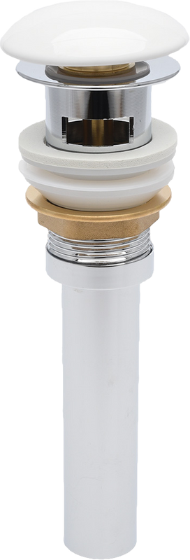 Донный клапан для раковины AQUAme AQM7002-1W с переливом, белый