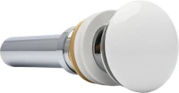 Донный клапан для раковины AQUAme AQM7002-1W с переливом, белый Донный клапан для раковины AQUAme AQM7002-1W с переливом, белый