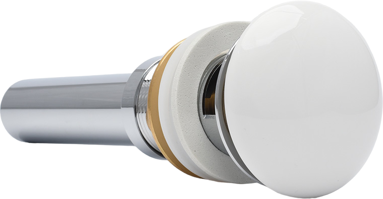 Донный клапан для раковины AQUAme AQM7002-1W с переливом, белый