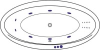 Акриловая ванна Excellent Lumina Smart Nano 190x95 см, встраиваемая, с гидромассажем, белая, овальная, с каркасом, со сливом-переливом