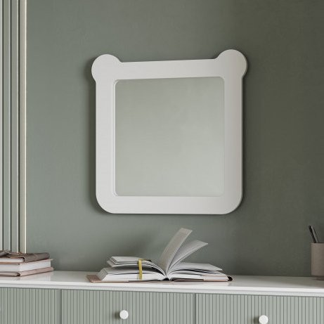 Зеркало AQUATON Каспер Мишка квадратное, белое матовое