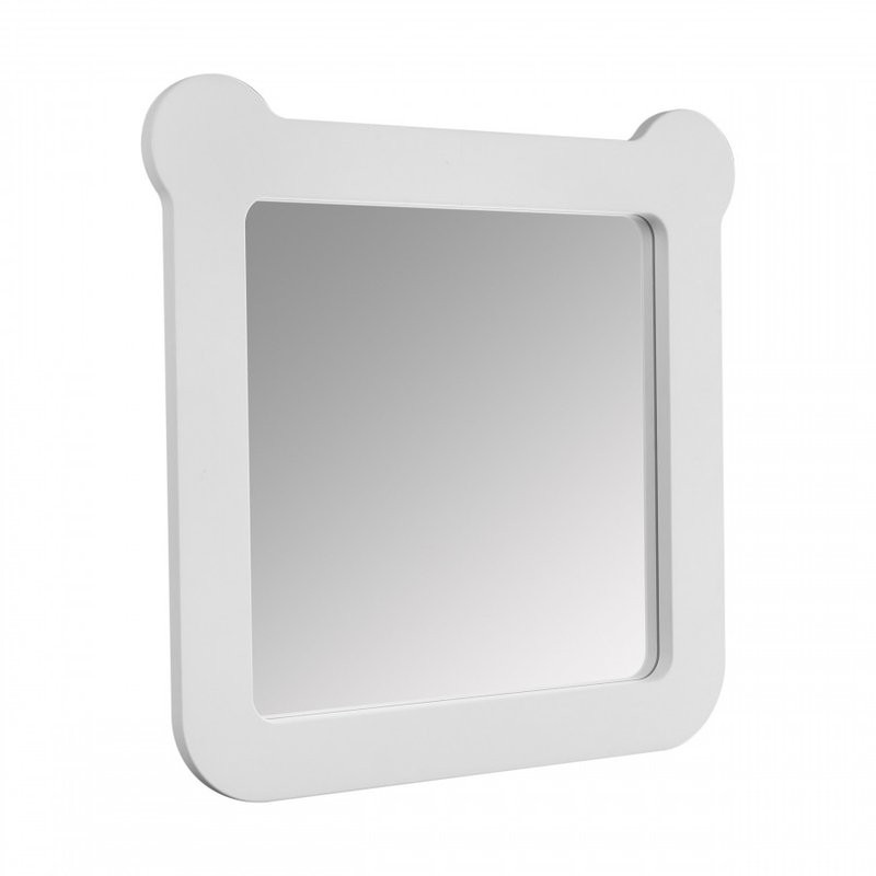 Зеркало AQUATON Каспер Мишка квадратное, белое матовое