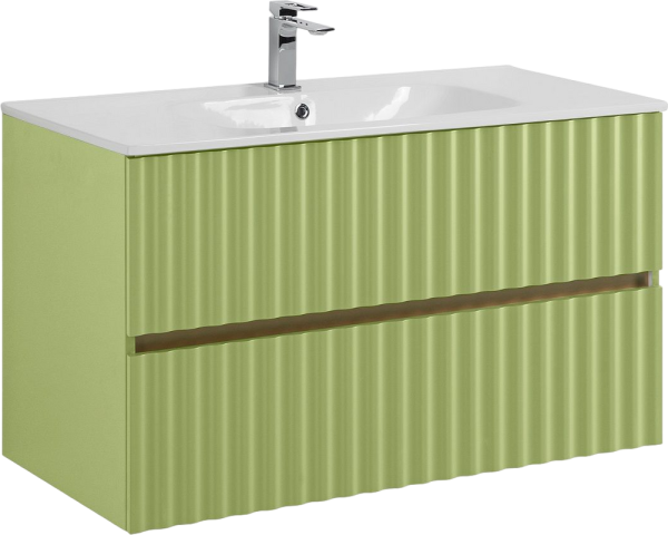 Тумба с раковиной Art&Max Elegant 100 подвесная, мята