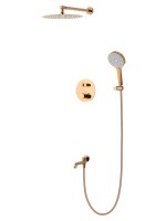 Душевой комплект Wonzon & Woghand Stick WW-88929010-RG С ВНУТРЕННЕЙ ЧАСТЬЮ, розовое золото