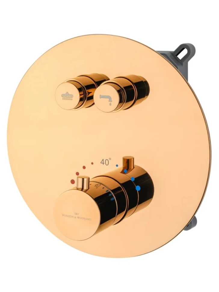 Душевой комплект Wonzon & Woghand Stick WW-88929010-RG С ВНУТРЕННЕЙ ЧАСТЬЮ, розовое золото