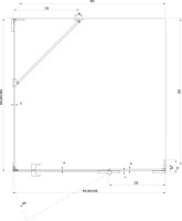 Душевой уголок Ravak Brilliant BSDPS+B SET R 90х90 Transparent, профиль хром