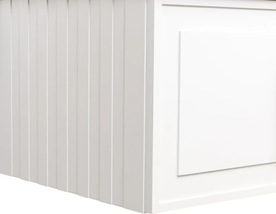 Тумба с раковиной La Fenice Cubo Twin 80 подвесная, bianco, ручки белые, раковина Cubo 80