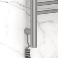 Полотенцесушитель электрический Сунержа Богема 3.1 071-6006-1250 130x55 см, подключение слева, сатин, лесенка, с полкой