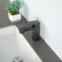 Смеситель для раковины Frap H76 F1076-9 оружейная сталь