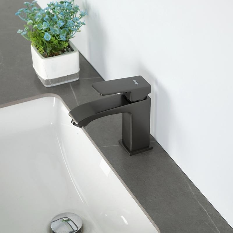 Смеситель для раковины Frap H76 F1076-9 оружейная сталь