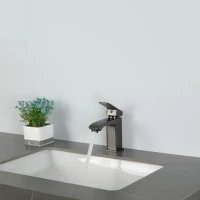 Смеситель для раковины Frap H76 F1076-9 оружейная сталь