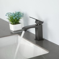 Смеситель для раковины Frap H76 F1076-9 оружейная сталь Смеситель для раковины Frap H76 F1076-9 оружейная сталь