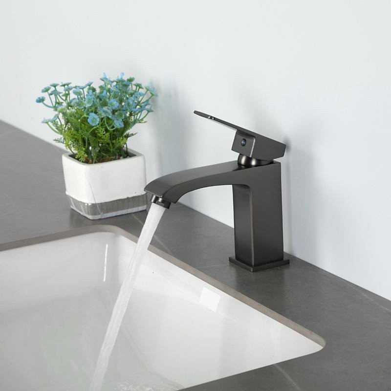 Смеситель для раковины Frap H76 F1076-9 оружейная сталь