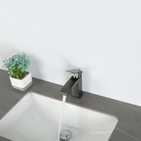 Смеситель для раковины Frap H76 F1076-9 оружейная сталь Смеситель для раковины Frap H76 F1076-9 оружейная сталь