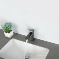 Смеситель для раковины Frap H76 F1076-9 оружейная сталь