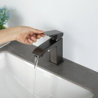 Смеситель для раковины Frap H76 F1076-9 оружейная сталь Смеситель для раковины Frap H76 F1076-9 оружейная сталь